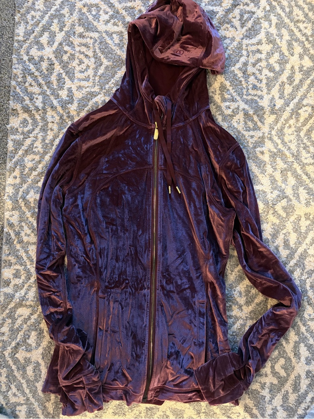 Lululemon Velvet Hooded Zip Jacket - Purple